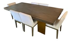 Check spelling or type a new query. Restoration Hardware Beam Rectangular Dining Table Morgan White Dining Chairs Set Chairish