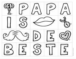Kleurplaat Kaart Papa Vaderdag Moeder Vaderdag Schilderijtje De Knutseljuf Ede
