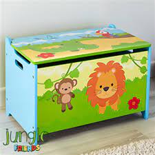Its simple natural colour design features four different wild animals. Buy Jungle Friends Wooden Toy Box At Home Bargains