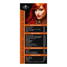 Hair Salon Service Menu Rack Card With Price List Beauty Salon Price List Salon Services Hair Salon