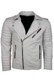 Mens White Boda Biker Leather Jacket For Sale Leather Jacket Makers