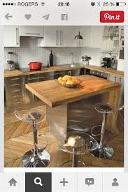 Cuisine Bois Et Stainless Amenagement Cuisine Cuisine Moderne Cuisine Petit Espace