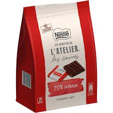 Achat Les Recettes De L Atelier Les Carres De Chocolat Noir Intense 70
