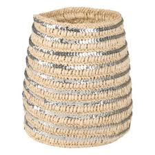 Panier En Papier Et Sequins Argentes Panier En Papier Maison Du Monde Meuble Salle A Manger