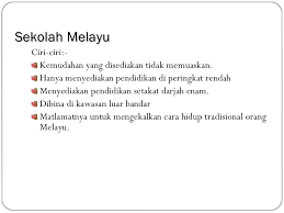 Apakah ciri utama banjaran gunung di malaysia? Sistem Pendidikan Sebelum Merdeka
