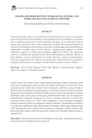 Free online dictionary in english, german, french, spanish. Pdf The Work Social Support And Work Life Balance In Hotel Industry A Relationship Study
