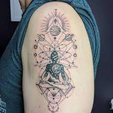 Atom is the earliest abstract concept with ontological significance in philosophy. My Second Tattoo Im So Happy With The Way This Turned Out I Only Gave Her Se Basic Guidance About The Meditator Space And The Atom The Rest Was All The Artist