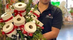 Sunflower bouquet in toilet paper roll birthday card #ad , #paid, #paper#roll#birthday#toilet#zazzle.com this paper flower wedding bouquet is a handcrafted one of a kind. Florists Create Special Bouquet With Toilet Paper