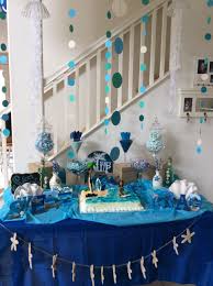 Kids parties…and the evils of pinterest. Ocean Themed Party Candy Bar Ocean Party Decorations Ocean Theme Party Ocean Party