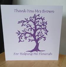 Create a group card in 60 seconds, add photos, and invite others to sign. Handmade Personalised Thank You Teacher Card With Tree Design With Love Gifts Cards