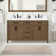 Double Sink Almond Latte Bath Vanity