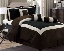 8 Pc Modern Hampton Comforter Set Black Brown Bed In A Bag King Size Bedding By Grand Linen 59 95 Add Taste Comforter Sets Black Bedding Brown Comforter