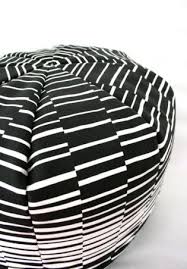 Black And White Ottoman Stool Muovo Footstool Contemporary Decorating Furniture Inspiration Black White
