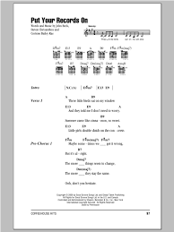 Three little birds, sat on my window. Put Your Records On By Corinne Bailey Rae Guitar Chords Lyrics Guitar Instructor