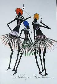 Black And White Painting African Tribal Art African Tribal Art African Art Paintings African Art Africa Art
