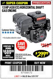 Check spelling or type a new query. Replacement Engines Harbor Freight Predator Engine 420cc 13 Hp Patio Lawn Garden