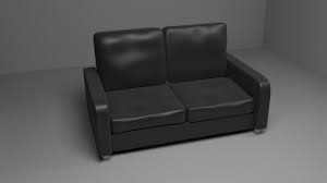 Black Leather Couch 3d Model Black Leather Couch Leather Couch Free Couch