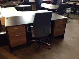 Cherryman Black Cherry Desk With Walnut Pedestals Cherry Desk Office Furniture Used Office Furniture