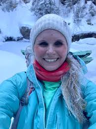 My companion Bailey and I love winter hiking! Profile Falls, Bristol, NH