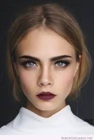 A darker red lipstick will inevitably look gothy, while a bright red will soften your overall look. Winter Make Up Dark Red Lips And Blonde Hair Makeup Looks Winter Makeup Hair Makeup