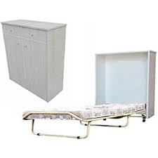 lit d appoint a lattes pliant escamotable dans meuble wengue gris rangement lit simple lit