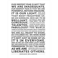 Elementem Photography Our Deepest Fear By Marianne Williamson Textual Art On Wrapped Canvas Our Deepest Fear Quote Fear Quotes Inspirational Words
