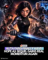 Alita fans… don't lose faith. The story isn't over yet. 💙⚔️ James Cameron  has just confirmed that Alita: Battle Angel 2 is still very much alive—and  he and Robert Rodriguez have even