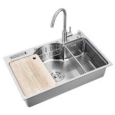 single bowl sink kitchen with faucet