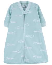 Baby Blue Slogans Fleece Sleep Bag Carters Com