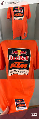 Men S Red Bull Ktm 2xl T Shirt Orange Nwt Xxl Bright Orange Red Men S Ktm Redbull T Shirt New With Tags Purchased At A Ktm Dealers Red Bull Ktm Ktm Red Bull