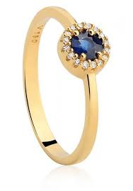 Anel Ouro Amarelo Diamantes E Safira Classic Oriental Vivara Anel Classic Oriental Confeccionado Em Ouro Amarelo Anel Feminino Aneis Vivara Anel De Diamante