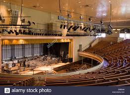 seats and stage at the ryman auditorium former home of the