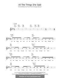 F all the things she said. All The Things She Said T A T U Von S Galoyan T Horn Auf Musicaneo