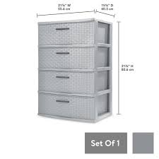 Great for crafts, kids roome, etc. Sterilite 4 Drawer Wide Weave Tower Cement Usdailystore Com Usdailystore Com