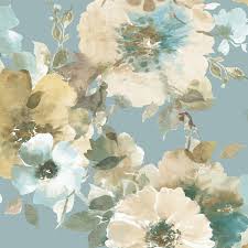 5 rose gold flower wallpaper. Seabrook Designs Cyprus Sky Blue Gold Wallpaper Silver Floral Wallpaper Metallic 750x750 Download Hd Wallpaper Wallpapertip