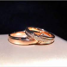 3.8 out of 5 stars 5. Amazon Com Solid 18k Rose Gold Diamond Wedding Ring Set Matching Wedding Bands His Hers Wedding Rings Couple Ring Set All Size Wholesale Available Handmade Products
