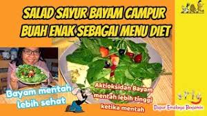 Mengonsumsi rhubarb dalam kondisi mentah maupun dimasak akan membantu. Menu Diet Salad Sayur Bayam Campur Buah Enak Bikin Nagih Pursuing My Dreams