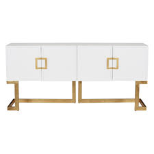 Braxton Whg White Lacquer Media Console With Gold Leaf Base And Square Handle Media Console Media Console Table Attic Renovation