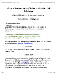 Disability insurance and paid family leave Missouri Ui Online Claims Filing After I File Unemployment Benefits Employment