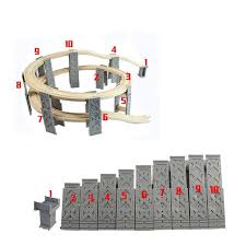 Compatible With Thoma Plastic Spiral Tracks Train Track Railway Accessories Track Bridge Piers With Wooden Tracks Re Wooden Train Track Wooden Train Wood Train