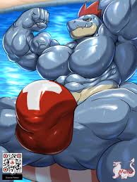Rule 34 - 5 Fingers Abs Absurd Res Anthro Biceps Biped Bulge Claws  Countershade Face Countershading Feraligatr Fingers Flexing Generation 2  Pokemon Hi Res Male Masterelrest Muscular Muscular Anthro Muscular Male  Nintendo