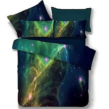 Find floor cushions, pillowcases, and shams for lounging around your home at urban outfitters. Ammybeddings 4 Piece Blue Space Duvet Cover With 1 Sheet And 2 Pillow Shams 3d Galaxy Bedding Sets Twin Full Queen King Soft Stylish Bedroom Decor Duvet Cover Set Extra Long Twin Green Buy Online In Dominica At