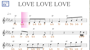 LOVE LOVE LOVE (Dreams Come Trueドリームズカムトゥルー)原曲key=D♭固定ド読み／ドレミで歌う楽譜【コード付き】 -  YouTube