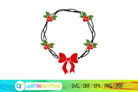 Download Christmas Wreath Svg Graphic By Artinrhythm Creative Fabrica Yellowimages Mockups
