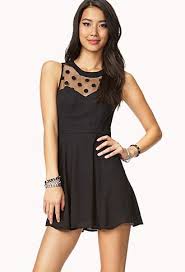 Black 12 Year Old Dresses Formal Been Playing With The Idea Of This Kind Of Mesh Top Would This Flatter Me Or Make Me Loo Black Polka Dot Dress Mesh Skater Dress Dress Giveaway