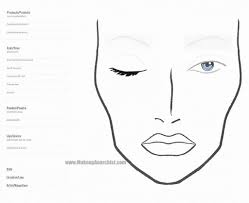 Blank Face Chart For Designing Makeup For Upcoming Events Seasons Cours De Maquillage Visages Graphiques Maquilleur