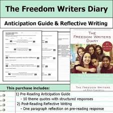 The Freedom Writers Diary Anticipation Guide Reflection Writing Anticipation Guide Freedom Writers Post Reading Activities