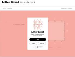 Every item on this page was chosen by a town & country editor. New York Times Games Ar Twitter We Re Excited To Announce Our Latest New Game For Crossword Subscribers Letter Boxed Use All The Letters To Make Words But You Can T Use Any Of