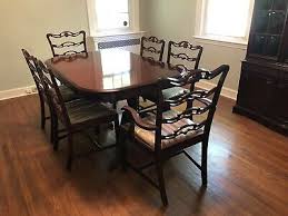 A couple of weeks ago mr. Vintage 1950s Mid Century Duncan Phyfe Style Mahogany Dining Table And 6 Chairs Ebay