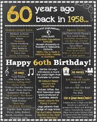 40th Birthday Present Ideas For Wife Australia 60th Birthday Sign Australia Facts Back In 1958 Australia Happy 60th Birthday 60th Birthday Poster 1958 Birthday Party Australia 30th Birthday Sign 30th Birthday For Him 30th Birthday Decorations